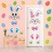 Easter Bunny Door Stickers Easter Door Decor Large Bunny Face Stickers with Eggs Decals for Spring Door Window Refrigerator Decorations